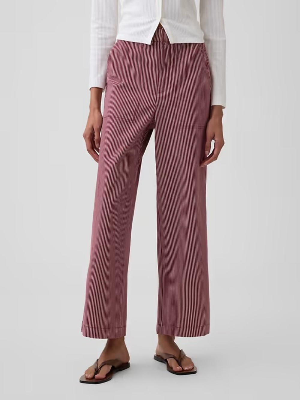 Gap Factory High Rise Easy Wide-Leg Khakis